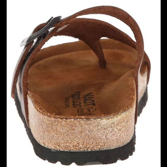 Naot Leather Toe-Loop Slide Sandals Tahoe Buffalo Leather - Medium - Picture 5 of 6